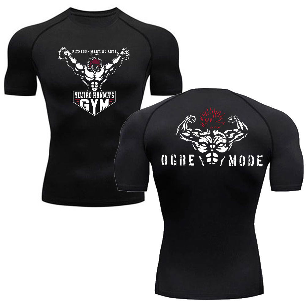 Anime Baki Compression Tshirts for Men Gym Workout